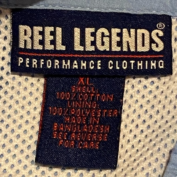 Reel Legends Light Blue Vented Fishing Shirt Men's XL - Picture 2 of 7